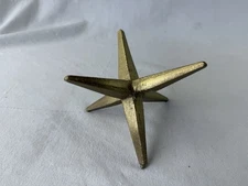 Vintage Large Jax-style star Gold Game Piece Paperweight Decor Metal Sculpture