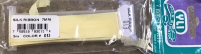 Band YLI 7mm Seidenband 7mm breit x 3m lang hellgoldfarbener Farbton 013
