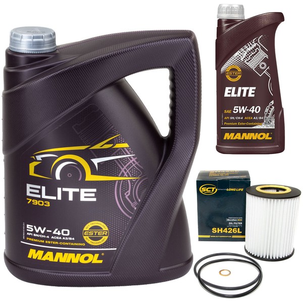 MotoröL Set Mannol Elite 5W40 6 Liter + ÖLfilter FüR Bmw 7Er 728I Il E38 193 Ps-image