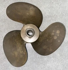 Vintage Brass 3-Blade 9 1/2 Inch Boat Propeller Nautical Camp Decor