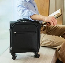 Underseat Carry On Luggage With Spinner Wheels Small Suitcase Softside