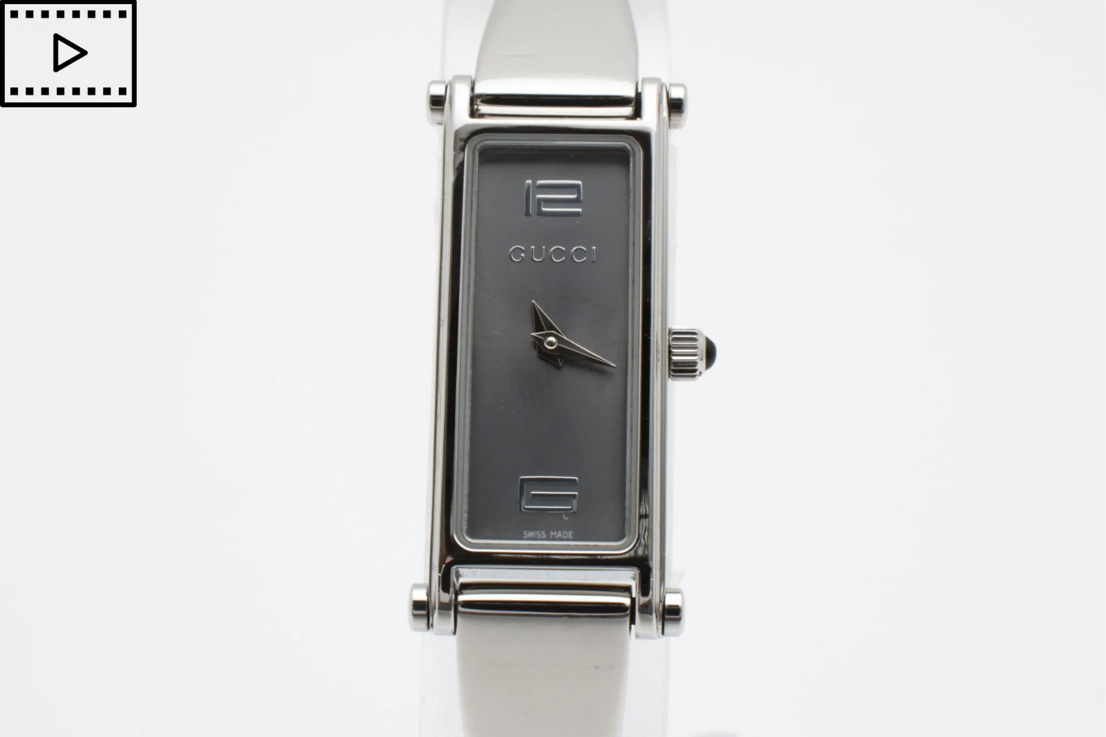 Orologio Donna Vintage [QUASI NUOVO] GUCCI 1500L Quadrante Grigio Tank 12mm Quarzo GIAPPONE