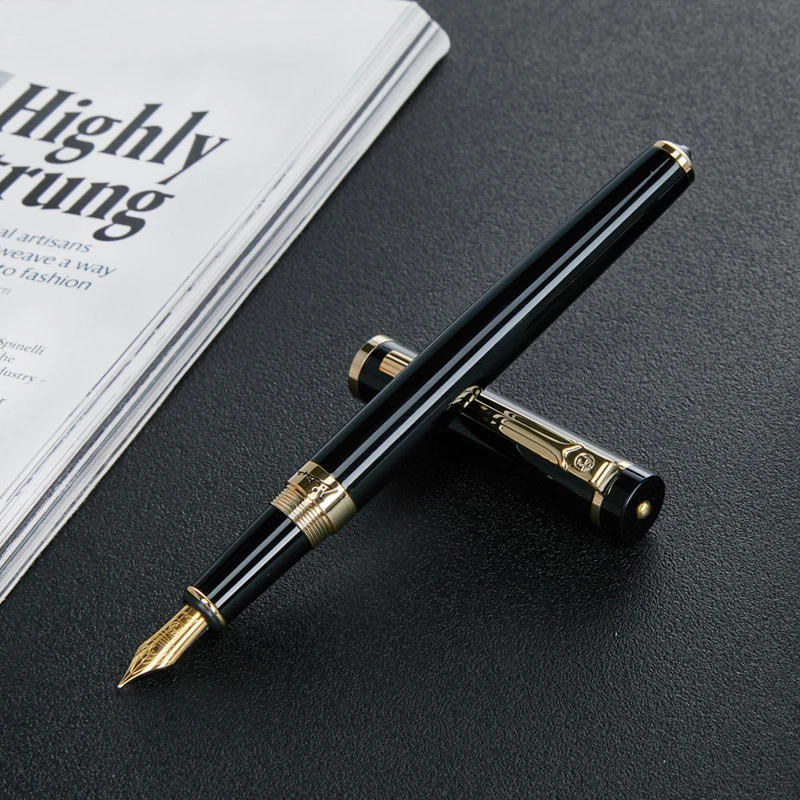 Pluma Estilográfica Picasso Century Pioneer Metal Negra/Roja/Naranja Tinta Fina Regalo Plumas Foto 2 de 4