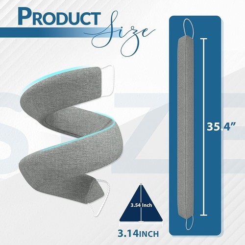 Door Draft Stopper,35.4" Weighted Under Door Draft Blocker - Picture 2 of 7