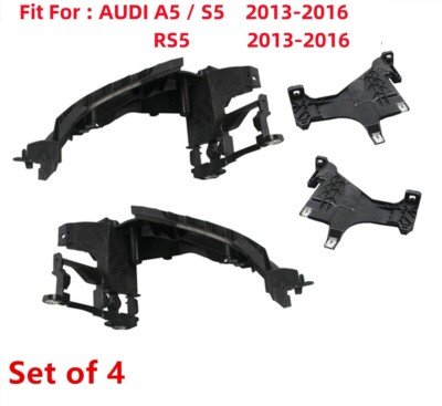 Pair Headlight Support Bracket Panel Holder Set For Audi A5 S5 RS5 2013-2016