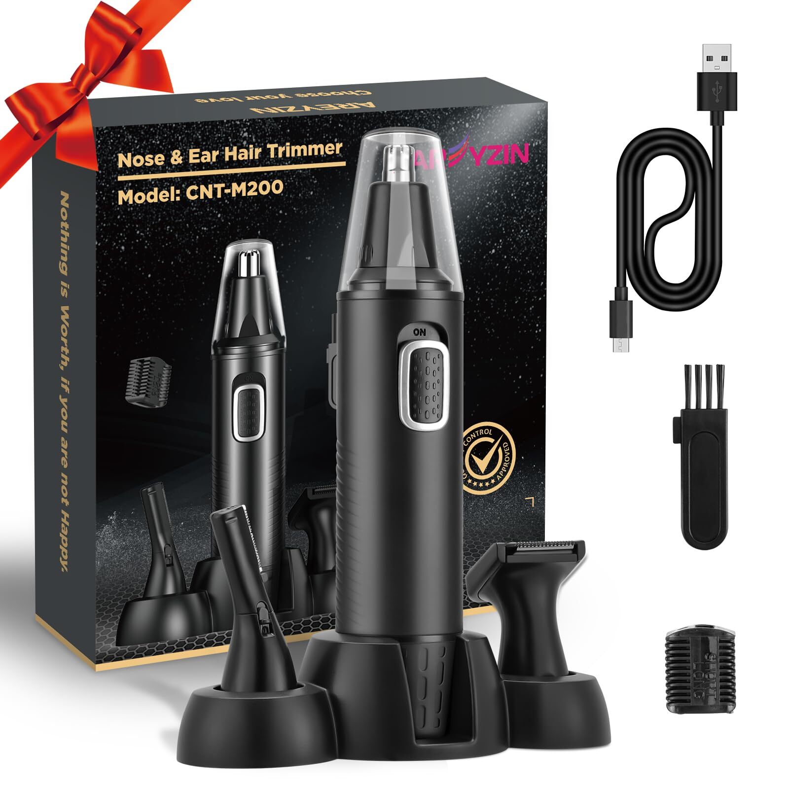 Nose Hair Trimmer 3-in-1 Versatile Rechargeable Ear and Nose Trimmer for Men&...