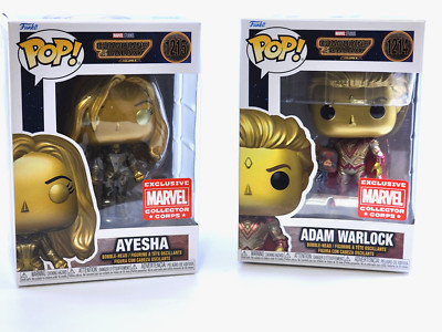 Funko Pop Ayesha #1215 Adam Warlock #1214 Marvel Collector Corps Both Exclusives