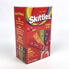 Skittles Singles to Go Variety Pack, Powdered Drink Mix, Zero Sugar 20 Count