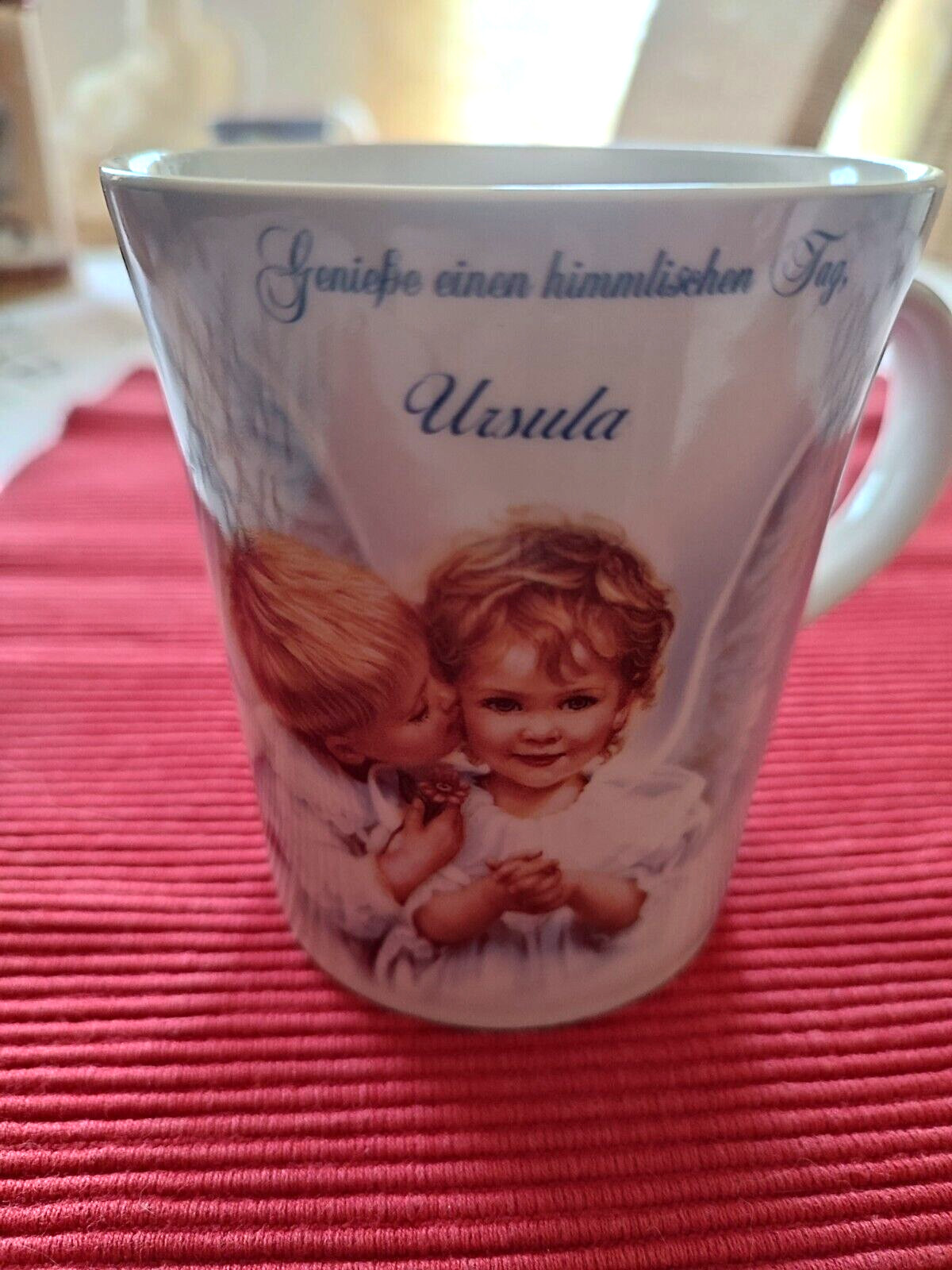 Bradford Exchange Schutzengel Porzellantasse Sandra Kuck Name URSULA