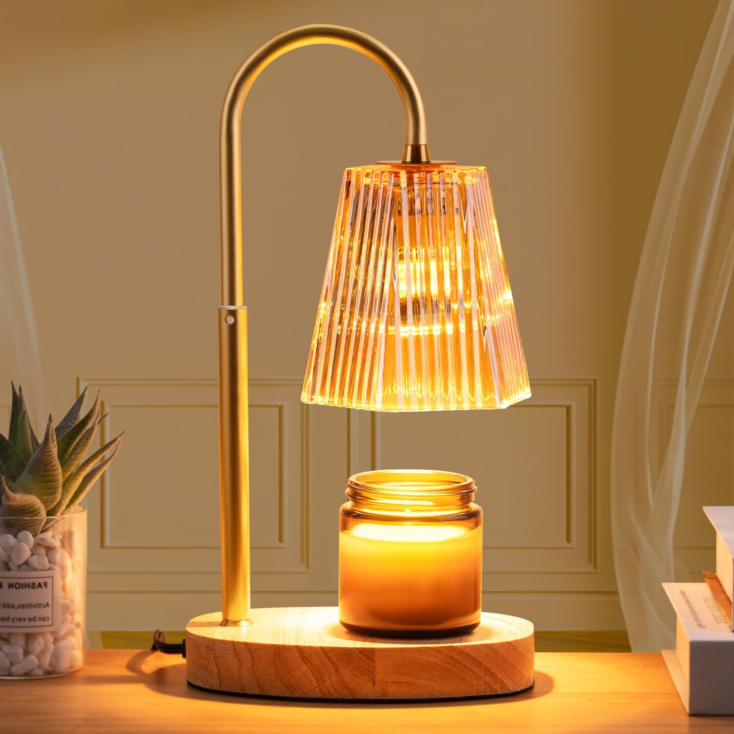 Adjustable Height Candle Warmer Lamp with Timer & Auto Shut Off  -image