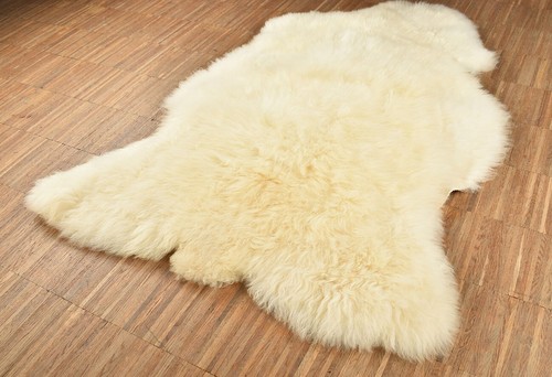 britisches Lammfell creme weiss 110 x 60 cm ökologische Gerbung Schaffell - Bild 3 von 5