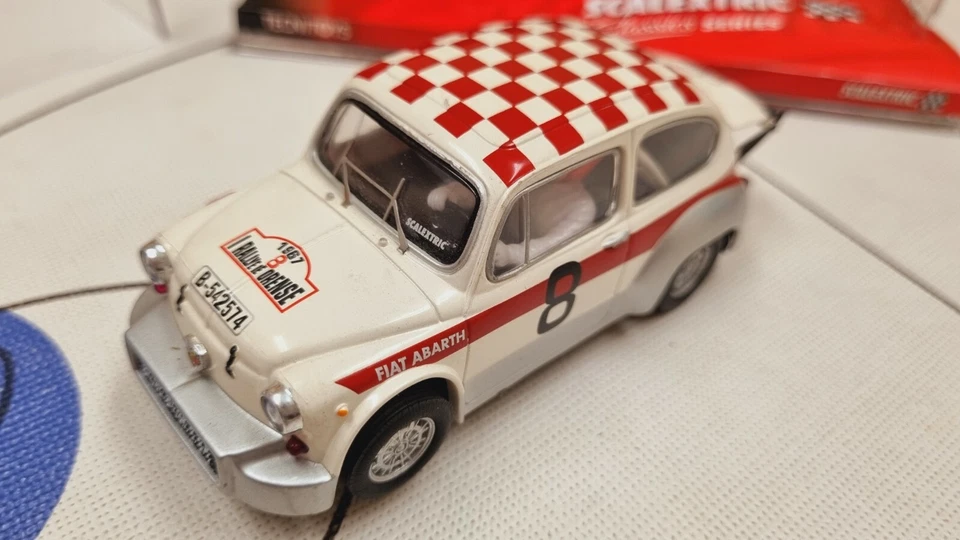 FIAT ABARTH 1000 RALLYE ORENSE 1967 SCALEXTRIC TECNI TOYS CAJA BOXED SEAT 600 - Imagen 4 de 4