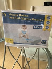 Organic Bamboo baby sheet protector- 2 Pack