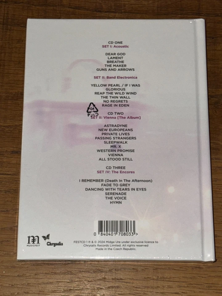 Midge Ure "Royal Albert Hall 04.10.23" 3CD 2024 Sealed [Ultravox Vienna] - Image 2 of 2