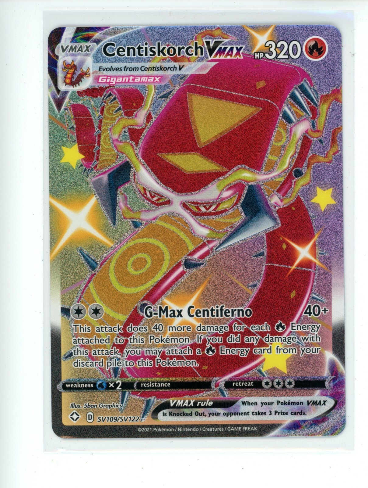 CENTISKORCH VMAX SV109/SV122 Shiny Rare Pokemon Shining Fates | eBay