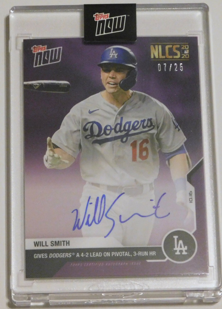 WILL SMITH SIGNED LA DODGERS 3-RUN HR NLCS POSTSEASON TOPPS NOW