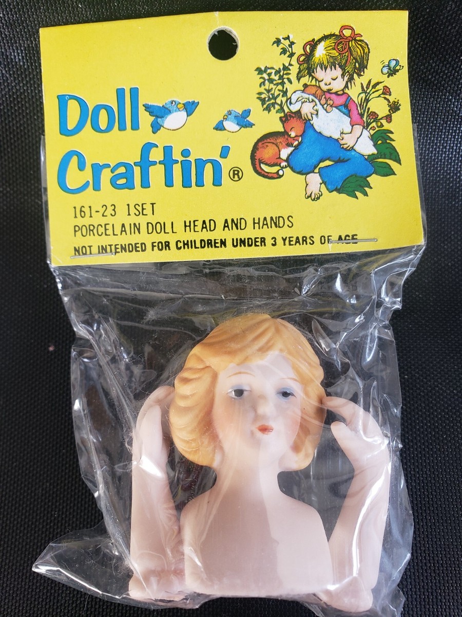 Mangelsen's Doll Craftin' #162-23 Porcelain Doll Head Hands 1993  Blonde