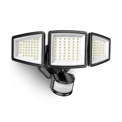 Lepro LED Security Lights, Outdoor Motion Sensor Light, Flood Lights with 3 A...