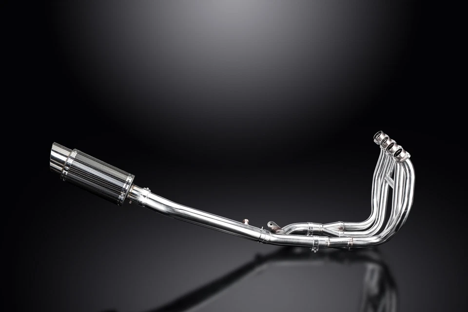 Silenciador de carbono redondo 4-1 8" escape completo Suzuki GSX1300R Hayabusa 1999-2007 Foto 2 de 4