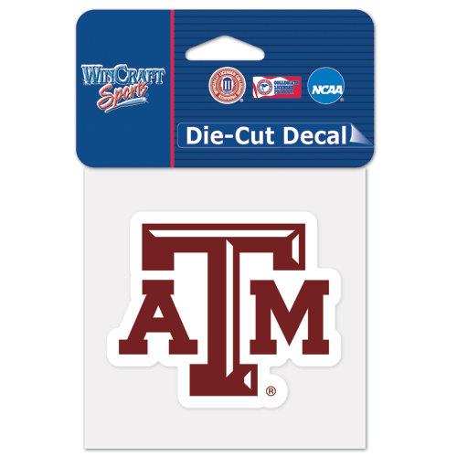 Texas A&M Aggies University Primary Team Logo Die Cut Decal 4" x 4" (Colored) - Picture 1 of 1