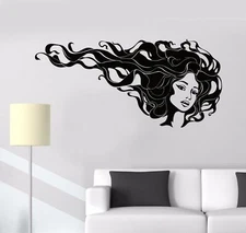 Vinyl Wall Decal Hairdressing Beauty Salon Hair Stylist Stickers (1008ig)