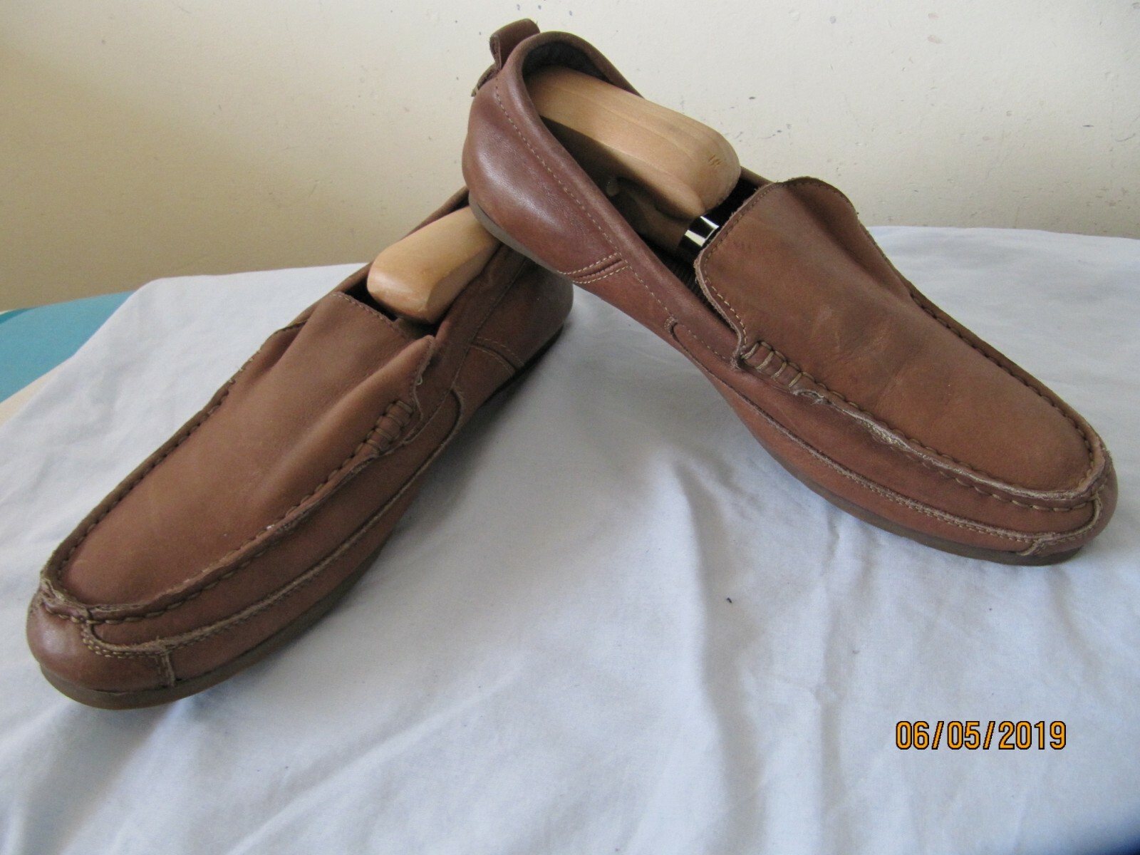 Aldo shoes UK 7 Brown Mens casual slip on loafers leather worn | eBay
