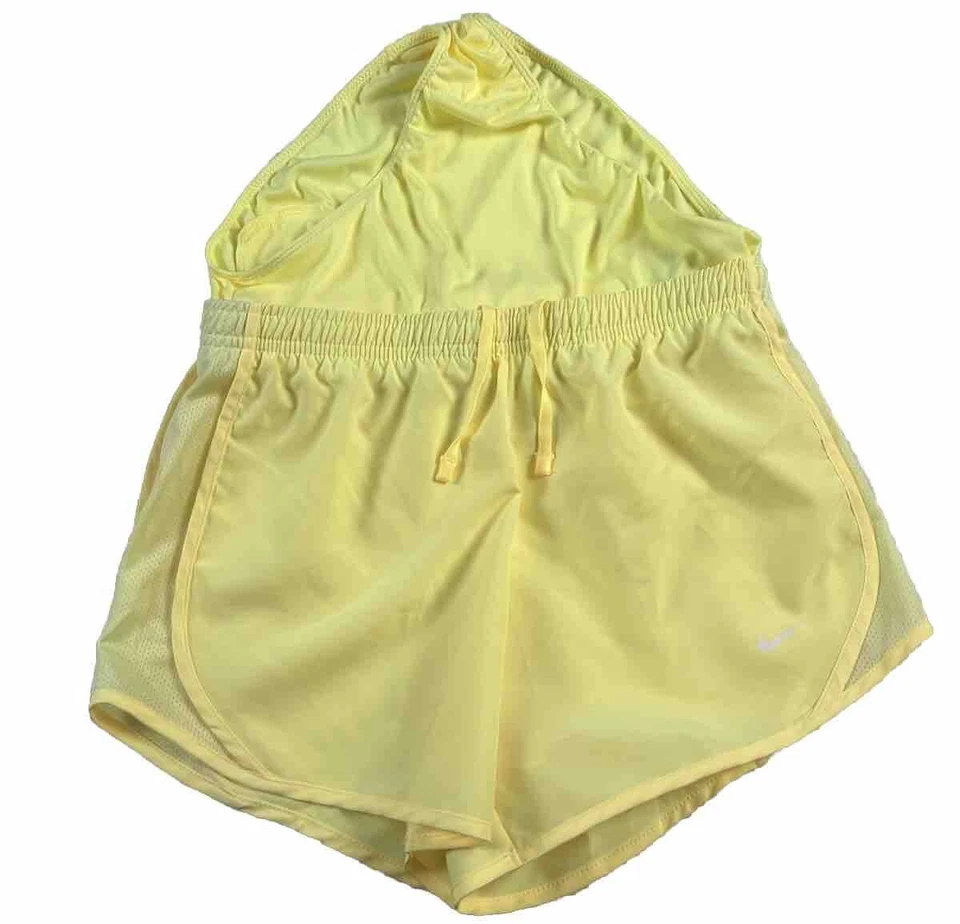 Nuevos Pantalones Cortos para Correr Nike Niñas Dri-Fit Tempo 3.5” Forrados Amarillos Niños Talla XL NUEVOS $25 Foto 4 de 4