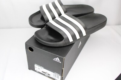 Adidas Adilette Post-Swim Cloudfoam Slides Aqua Black & White Men's 11