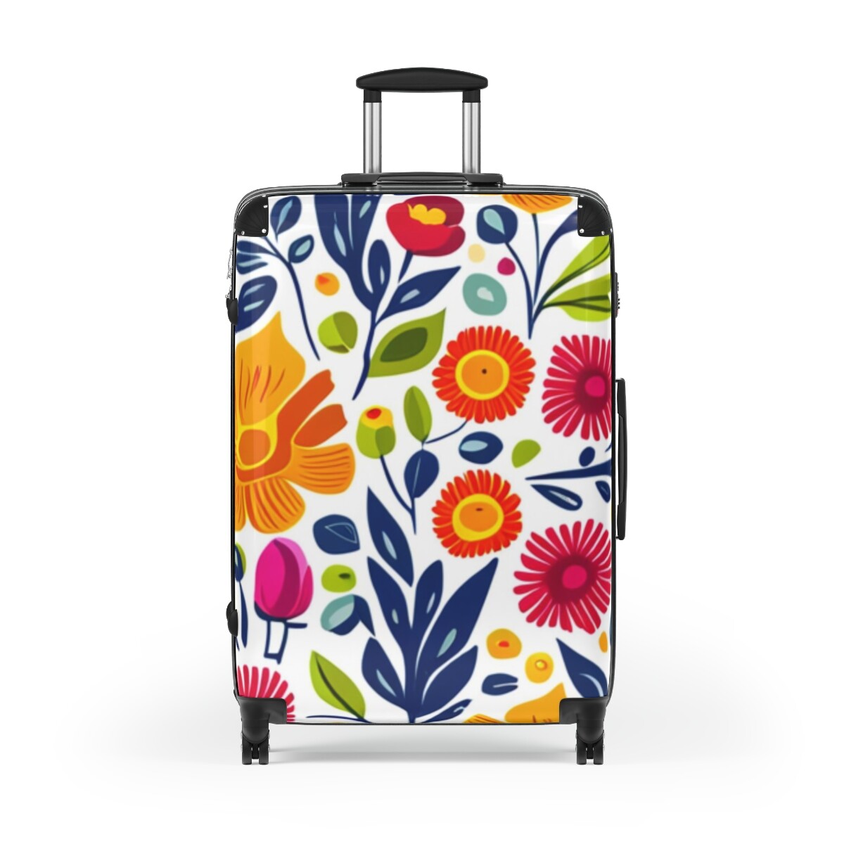 Suitcase_3 Size_ PC+ABS_Trolley Spinner_Hard Shell_Cute Floral_WB(Only Front)-image