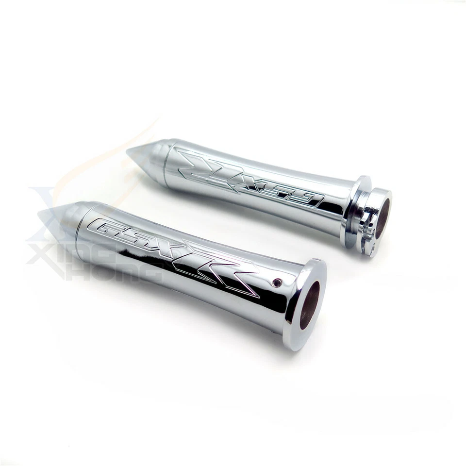 Empuñadura de manillar personalizada de 7/8” para Suzuki GSXR 1000 2010 2012 2013 2014 2015 CROMADA Foto 3 de 4