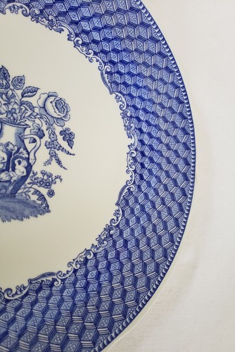 Spode Dinner Plates 10 1/2 Inch Victorian Collection Blue Room Scenes Set Of 3 - Picture 11 of 17