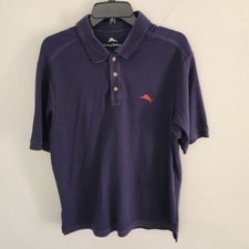 Tommy Bahama Supima Cotton Blue Polo Shirt Men's Large Marlin Logo
