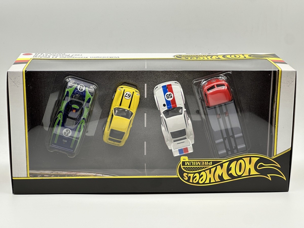 2024 Hot wheels Premium German Racers-Diorama Garage box-4 Car Set
