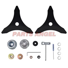 2Pcs 10" x 3 Teeth Steel Brush Blade Trimmer Lawn Weed Eater Cutter 1.0 cm Thick