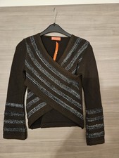 Whisper toller Strickpullover langarm Braun Silber Bauchfrei 34