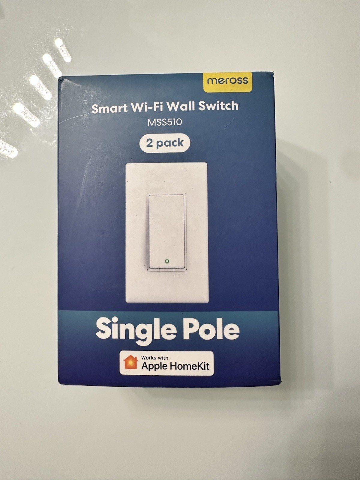 Smart Wi-Fi Wall Switch Meross MSSS510 Works w/ Apple, Alexa  &  Google 