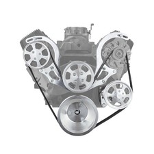 Chevy Bbc 454 Aluminum Complete Serpentine Engine Pulley Kit - Polished Chevy Bbc 454 Aluminum Complete Serpentine Engine Pulley Kit - Polished