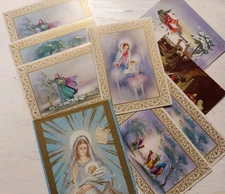 Eight Christmas Devotion Christmas Cards from Coronation w Gold embossing