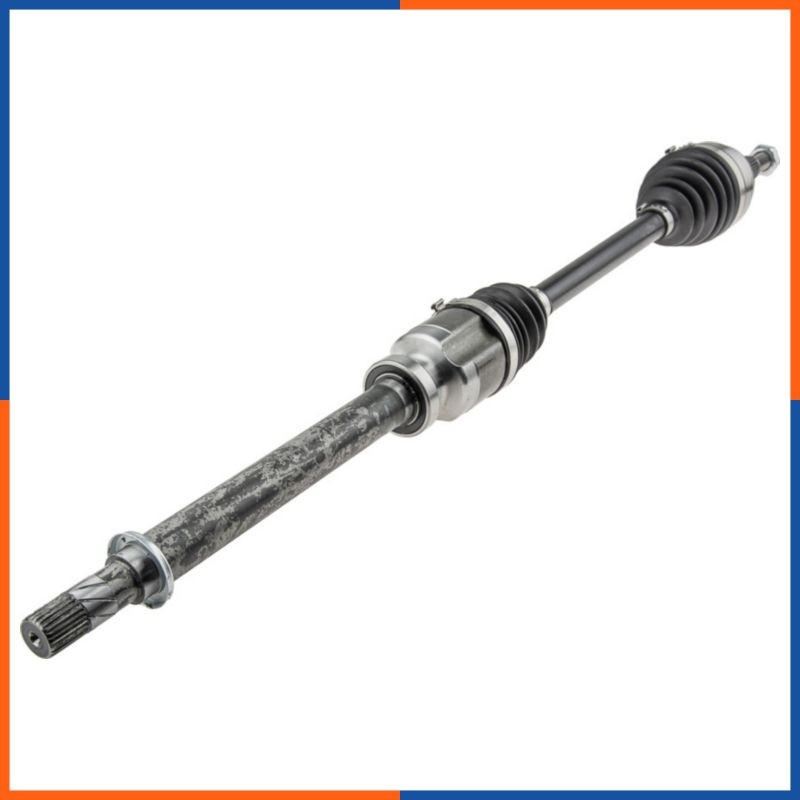 Demi-arbre de transmission droite anti-vibration en acier forge pour moteurs Renault