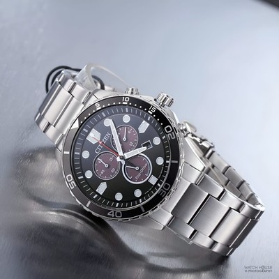 Citizen Eco Drive Chronograph Herrenuhr AT2568-82E Schwarz