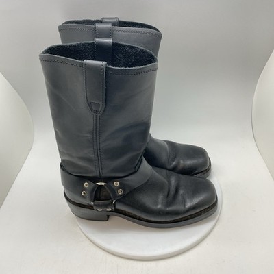 Dingo Engineer Riding Boots Mens 8 D Black Leather Biker Harness Shoes Western