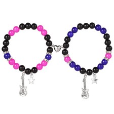 2pcs TV Girl Bracelet, Friendship Matching Magnetic Couple Bracelet Love Guit...