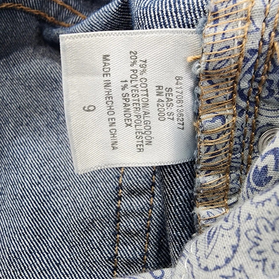 Женские боксерские шорты Joe 9 для подростков синие искусственно состаренные с низкой талией эластичные джинсовые - Изображение 4 из 4