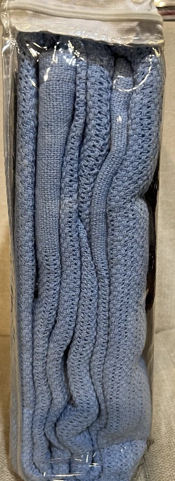 Manta Concierge Collection 100 % algodón F/Q ~ Azul - Manta tejido canasta Foto 4 de 4