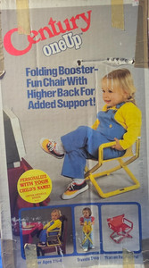 VTG Century OneUp Yellow Folding Booster Fun Chair Toddler Child Seat 80's 90's