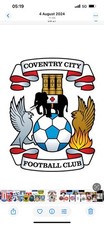 Set Of 5 Coventry  Football Club Crest Iron On PFor Fabric Materia