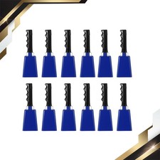 12 Pcs 9" Cow Bells Cowbells Loud Noise Makers Metal Cow Bell with Handle Blue