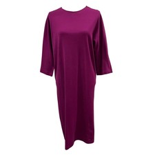 Christian Dior Separates Midi Dress Women M Magenta Purple Vintage Modest 80s