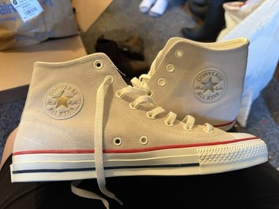 Converse Chuck Taylor Pro High Top Sneaker White Leather Lace-Up Rubber Sole