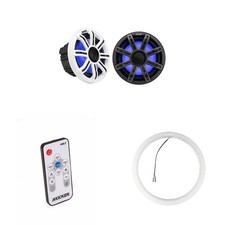 Kicker 51MSC8 8" LED Premium Marine Speakers  47KLSR8 8-Inch LED Spacer Ring...